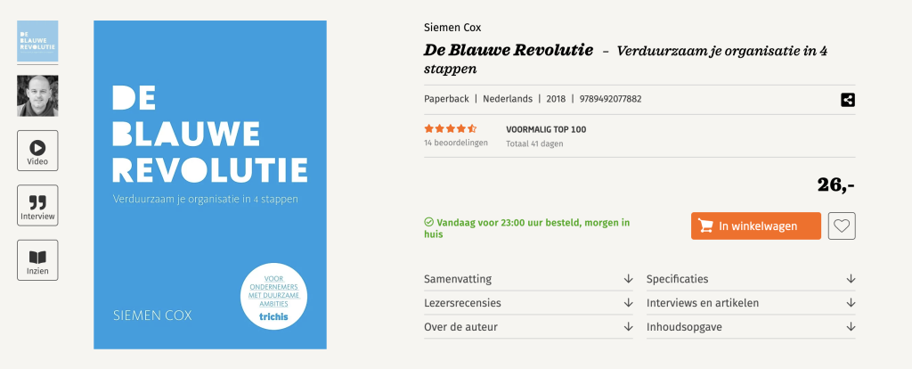 De Blauwe Revolutie op managementboek.nl